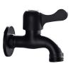 Black Washing Machine Faucet Stainless Steel Wall Mounted Basin Tap Single Cold Water Tap G 3/4" - Default