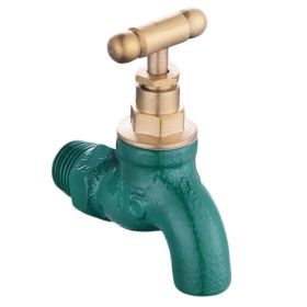 Old-fashioned Thicken Iron Faucet Garden Faucet Mop Pool Faucet Single Cold Water Tap for Winter Outdoor - Default