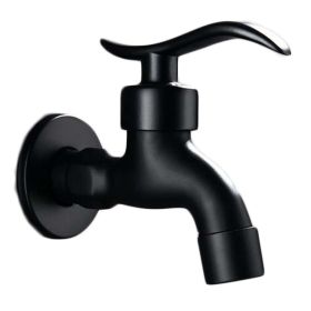 Black Mop Pool Faucet Kitchen Faucet Wall Mounted Brass Single Cold Water Tap Laundry Bathroom Garden - Default