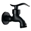 Black Wall Mounted Basin Tap Washing Machine Faucet Kitchen Faucet Brass Single Cold Water Tap G 3/4" - Default