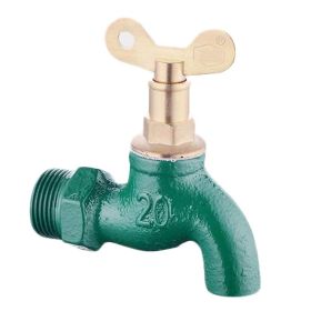 Old-fashioned Thicken Iron Faucet Key Open Garden Faucet Winter Outdoor Mop Pool Faucet Single Cold Water Tap - Default