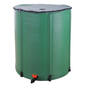 66 Gallon Folding Rain Barrel Water Collector Green - as picture