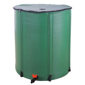 66 Gallon Folding Rain Barrel Water Collector Green - as picture