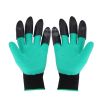 Waterproof Garden Gloves With Claws For Yard Work - Green - 2 pair