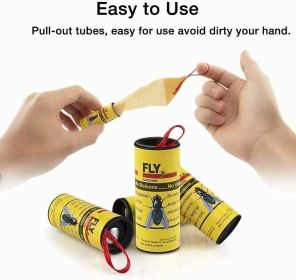 16 INSECT BUG FLY GLUE PAPER CATCHER TRAP RIBBON TAPE STRIP STICKY FLIES ROLLS - Sticky Trap