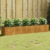 Garden Raised Bed 78.7"x15.7"x15.7" Corten Steel - Brown