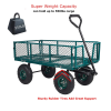 Utility Garden Cart Heavy Duty Wagon w/ Pneumatic Tires Removable Sides - KM0374