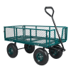 Utility Garden Cart Heavy Duty Wagon w/ Pneumatic Tires Removable Sides - KM0374