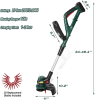 Cordless String Trimmer/Edger, 10" Electric Garden Weed Eater with 20V/2.0 AH Battery and Charge - KM3618