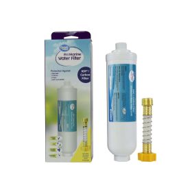 Great Value RV Water Filter 1 Pack for RV/Marine/Camping/Garden/Bathtub Use, With Flexible Hose, F200, Activated Carbon Block, White - Great Value