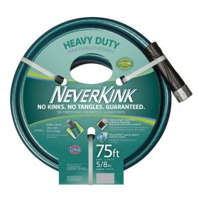 Neverkink 8615-075 Heavy Duty Garden Hose, 5/8 in ID 75 ft L - Teknor Apex