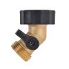 Expert Gardener Brass Material Heavy-Duty Angle Garden Hose Connector Height 2.22in. - Expert Gardener