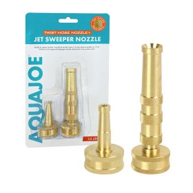 Aqua Joe 2-in-1 Twist Hose + Jet Sweeper Nozzle, 3/4" Fitting - Aqua Joe
