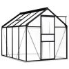 Greenhouse with Base Frame Anthracite Aluminum 51.1 ftÂ² - Anthracite