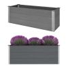 Garden Raised Bed WPC 59.1" x 19.7" x 21.3" Gray - Gray