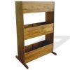 3-Tier Garden Raised Bed Solid Acacia Wood - Brown