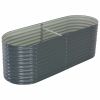 Garden Raised Bed 94.5"x31.5"x31.9" Galvanized Steel Gray - Grey