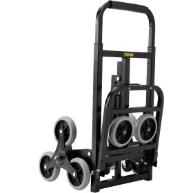 VEVOR Stair Climbing Cart Foldable Hand Truck 375 lbs Capacity w/ Backup Wheels - 375 lbs