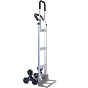 VEVOR Stair Climbing Cart Foldable Hand Truck 375 lbs Capacity w/ Backup Wheels - 550 lbs