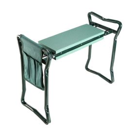 Foldable Portable Gardener Kneeling Bench Stool - Dark Green - Garden Tool