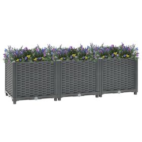 Raised Bed 47.2"x15.7"x15" Polypropylene - Grey