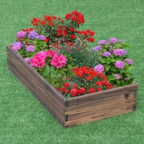 Elevated Wooden Garden Planter Box Bed Kit - as show