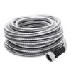 304 Stainless Steel Garden Water Hose Pipe 25/50/75/100FT Flexible Lightweight - 25ft