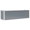 Garden Raised Bed Galvanized Steel 63"x15.7"x17.7" Gray - Grey