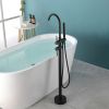 Double Handle Floor Mounted Clawfoot Tub Faucet - as Pic