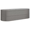 Garden Raised Bed Powder-coated Steel 88.2"x31.5"x26.8" Gray - Gray