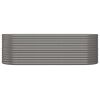 Garden Raised Bed Powder-coated Steel 88.2"x31.5"x26.8" Gray - Gray