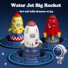 Rocket Sprinkler Sprinkler Spinning Flying Children's Outdoor Water Playing Toy Fun Interaction In Garden Lawn Watering Toys - Red