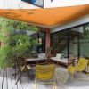 13.12ft Shade Sail Patio Cover Shade Canopy Camping Sail Awning Sail Sunscreen Shelter Triangle Cover - Orange
