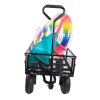 Wagon Cart Garden cart trucks make it easier to transport firewood - Black