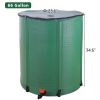 66 Gallon Folding Rain Barrel Water Collector Green - as picture