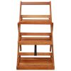 3-Tier Plant Stand 19.7"x24.8"x31.5" Solid Acacia Wood - Brown