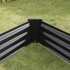 Raised Garden Bed Kit - Metal Raised Bed Garden7.6x3.7x0.98ft for Flower Planters;  Vegetables Herb Black - Black