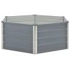 Raised Garden Bed 50.8"x50.8"x18.1" Galvanized Steel Gray - Grey