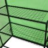 Walk-in Greenhouse with 4 Shelves - Green