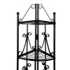 Corner Plant Rack Black 14.2"x23.6" - Black