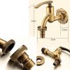Antique Washing Machine Faucet Kitchen Faucet Wall Mounted Basin Tap Brass Single Cold Water Tap G 1/2" G 3/4" - Default