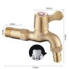 Antique Lengthen Washing Machine Faucet Wall Mounted Basin Tap Kitchen Faucet Brass Single Cold Water Tap G 1/2" - Default
