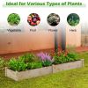 Wooden Raised Garden Bed Outdoor for Vegetables Flowers Fruit - Natural