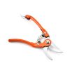 8" Heavy Duty Tree Trimmer, Anvil Pruning Shears Stainless Steel with Safety Lock - Orange