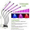 Grow Lights for Indoor Plants, iMounTEK 80W 80 LEDs Plant Lights with Red Blue Full Spectrum 10 Dimmable Level - Black