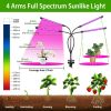 Grow Lights for Indoor Plants, iMounTEK 80W 80 LEDs Plant Lights with Red Blue Full Spectrum 10 Dimmable Level - Black