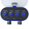 Double Outlet Water Timer with Ball Valves - Blue