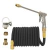 1pc High Pressure Thickened Car Washing Hose; Garden Water Pipe Metal Water Gun Nozzle; Retractable Water Hose Car Washing Tool Set - 100FT-30m Extend