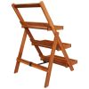3-Tier Plant Stand 19.7"x24.8"x31.5" Solid Acacia Wood - Brown