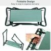 Foldable Portable Gardener Kneeling Bench Stool - Dark Green - Garden Tool